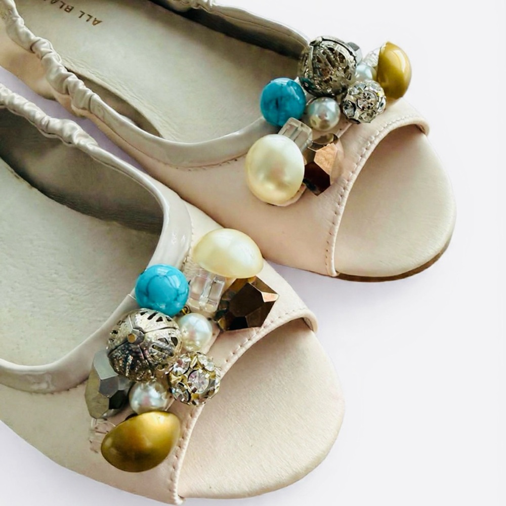 ❤️Embellished Peep-Toe Ballet Flats Size 7❤️